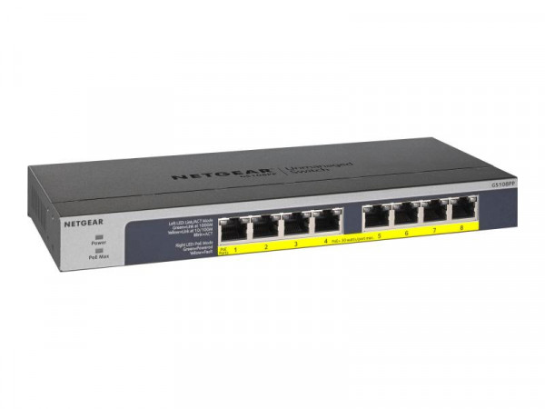 Switch NETGEAR 8x GE GS108LP-100EUS unmanaged