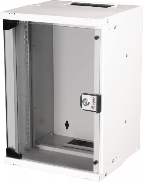 Equip Wandgehäuse 10" 09U 300x300mm Glastür grau