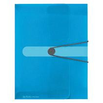 Herlitz Sammelbox A4 PP 4.0cm blau transp. m.Gummizug