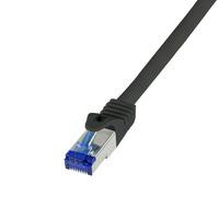 Logilink Patchkabel Ultraflex, Cat.6A, S/FTP, schw., 0,25 m