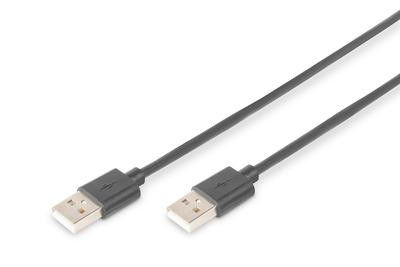 DIGITUS USB 2.0 Anschlusskabel, 1m, schwarz