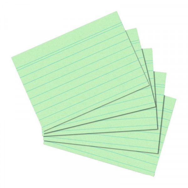 Herlitz Karteikarte A5 liniert grün 100er Packung