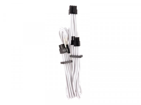 Corsair Premium Sleeve 6+2pol PCIe (Type4/Generation4) weiß
