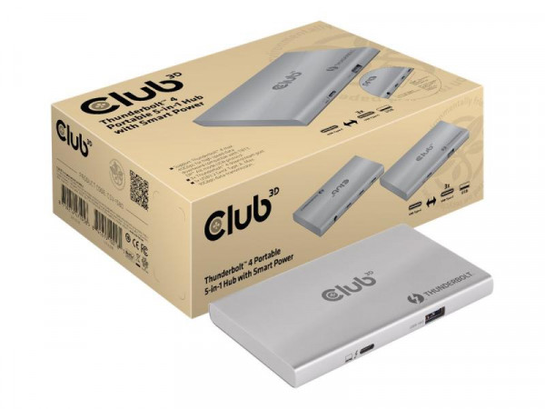 Club3D Thunderbolt4 5-in-1 HUB > 3xThunderbolt/1xUSB