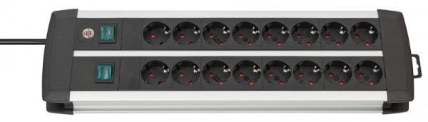 Steckdosenleiste Premium-Duo-Alu-Line 2x8fach 3m