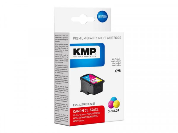 KMP Patrone Canon CL546XL color 300 S. C98 refilled