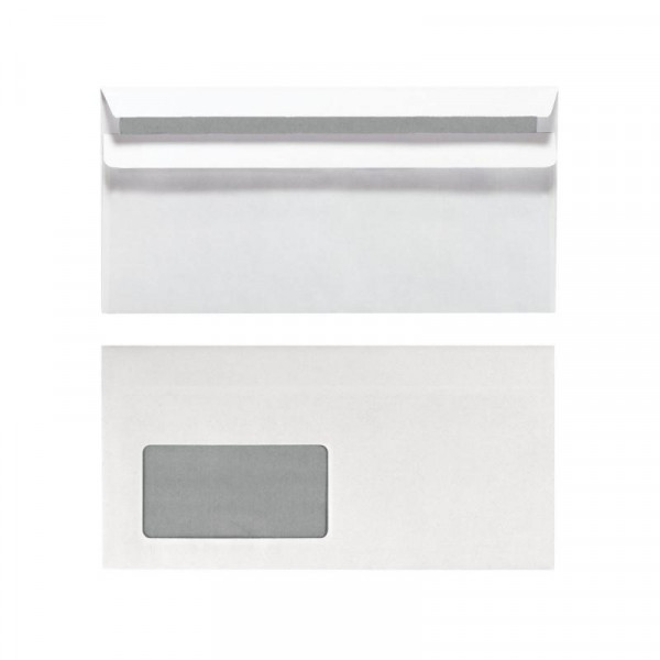 Herlitz Briefumschlag DL selbstklebend m.Fenster 100er Pack