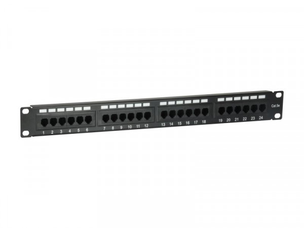 Equip Patchpanel 24x RJ45 Cat5e 19" 1HE schwarz