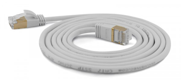 Wantec Patchkabel SSTP CAT7 Ste. CAT6a d=4mm 0,20m grau