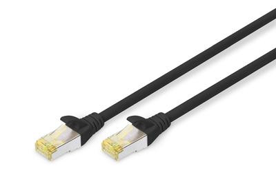DIGITUS CAT 6A S/FTP Patchkabel, 0,25m, schwarz