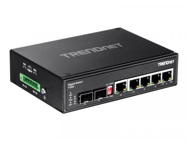 TRENDnet Switch 6-port Gbit Industrial IP30 DIN-Rail Metall