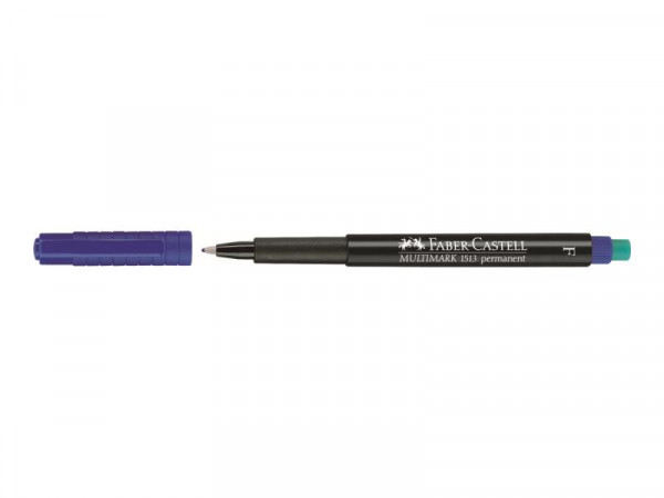 FABER-CASTELL Marker Multimark permanent F blau