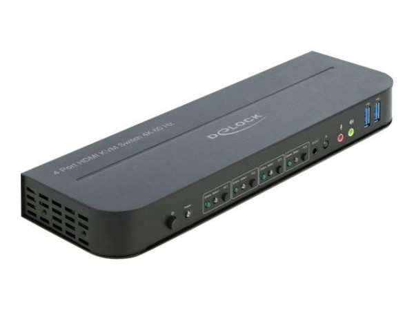 DELOCK HDMI KVM Switch 4K 60Hz USB 3.0 + Audio