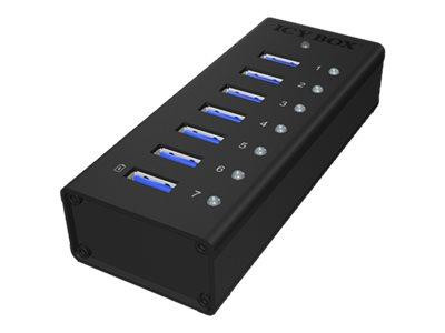 Hub 7-Port IcyBox USB 3.0 IB-AC618 Aluminium Gehäuse