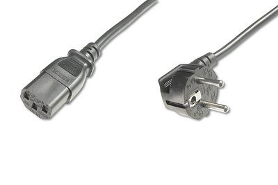 DIGITUS Netzanschlusskabel, 0,75m, schwarz