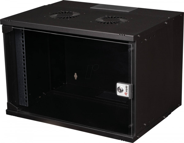 Equip Wandgehäuse 19" 07U 540x400mm Glastür schwarz