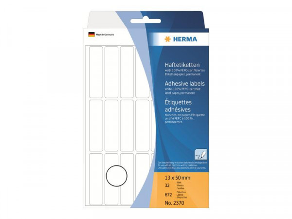 HERMA Vielzwecketiketten weiß 13x50 mm Papier matt 672 St.