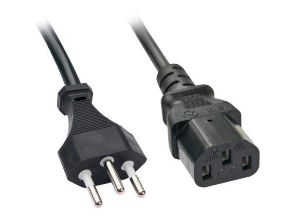 Lindy Schweizer IEC-Netzkabel 5m Schw. Netzst. IEC320 C13