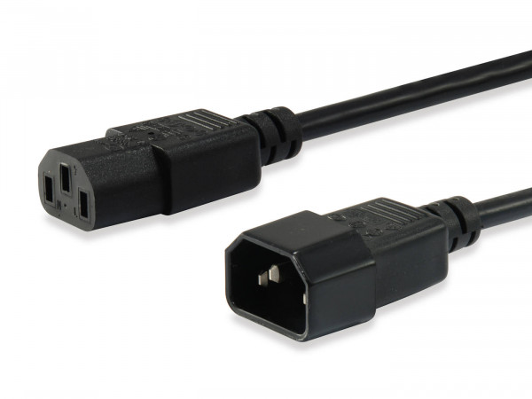 Equip Kaltgeräteverl.-Kabel IEC C14 -> IEC C13 St/Bu 1,80m