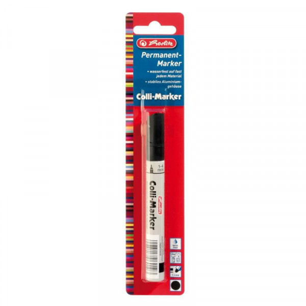 Herlitz Permanentmarker 1-4mm Kegelspitze schwarz 1er