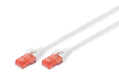 DIGITUS CAT 6 U/UTP Patchkabel - LSZH, 1m, weiß