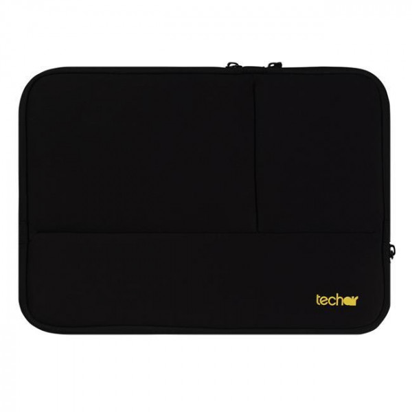 techair Slipcase Neopren Schwarz 15,6" m.Zusatzfach für Zub.