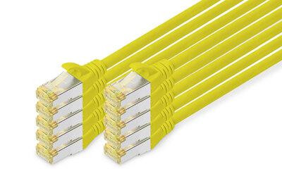 DIGITUS CAT 6A S/FTP Patchkabel, 10 Stück, 2m, gelb