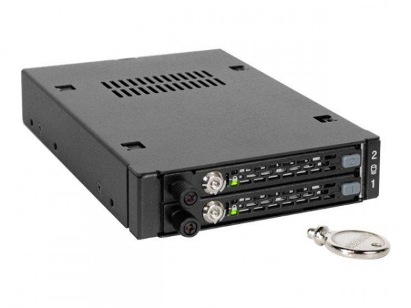 We-Ra. IcyDock 2x6,3cm SATAI-III/SAS HDD&SSD in 1x3,5" Metal