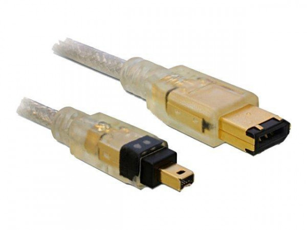 FireWire-Kabel Delock FW400 4Pin -> FW400 6Pin St/St 2.00m