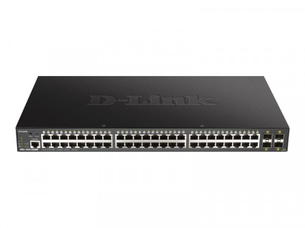Switch 440mm D-Link DGS-1250-52XMP 4*SFP+/48*GE PoE+