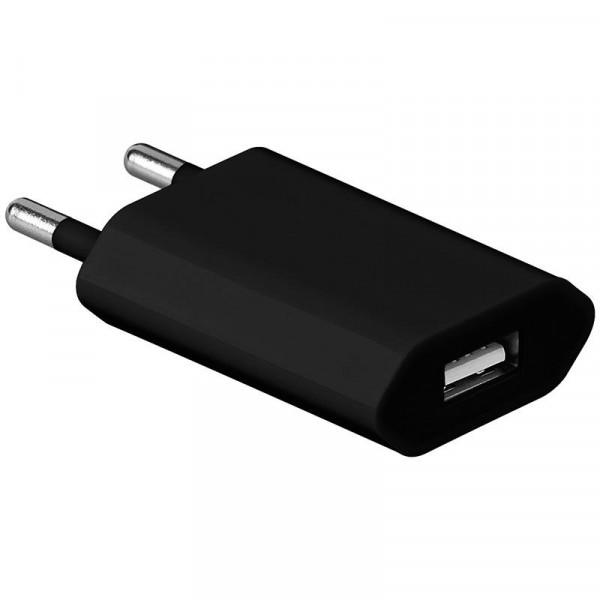 Goobay USB Lade-Adapter 230V -> USB (1A), schwarz, retail