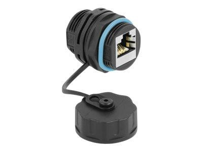 DELOCK Kabelverbinder RJ45 Bu/Bu Cat.6A wasserfest Verschl.