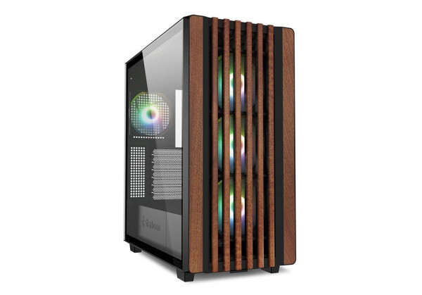 Sharkoon Gehäuse Rebel C70G RGB ATX 1xGlas holz
