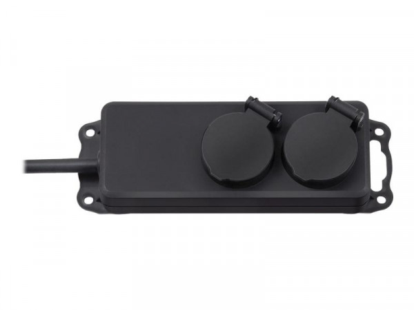 Brennenstuhl Extension socket IP44 2-way black 2m H07RN-F 3G1,5