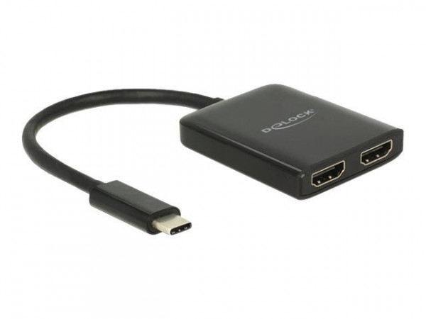 DELOCK USB-C Splitter (DP Alt Mode) > 2xHDMI out 4K 30Hz sw