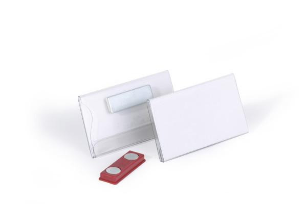 DURABLE Namensschild m Magnet 40x75mm 25erPck transp