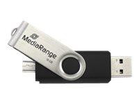 MediaRange USB-Stick 32 GB USB combo mit Micro USB