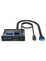 GRAUGEAR USB-HUB+Kartenleser Multi Front Panel, Type-C USB