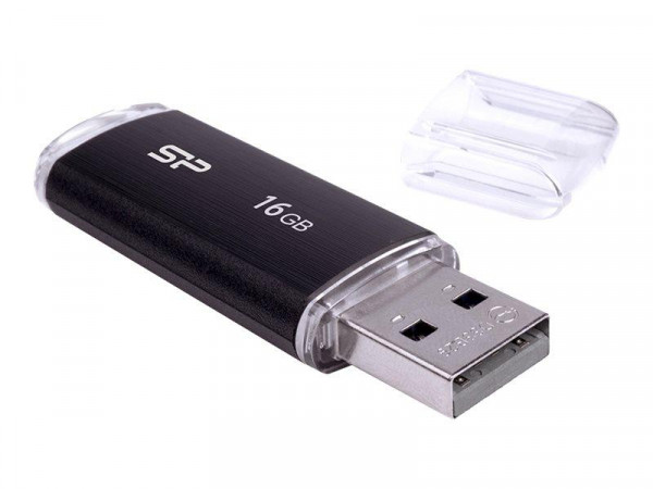 USB-Stick 16GB Silicon Power USB2.0 U02 Plastic Black