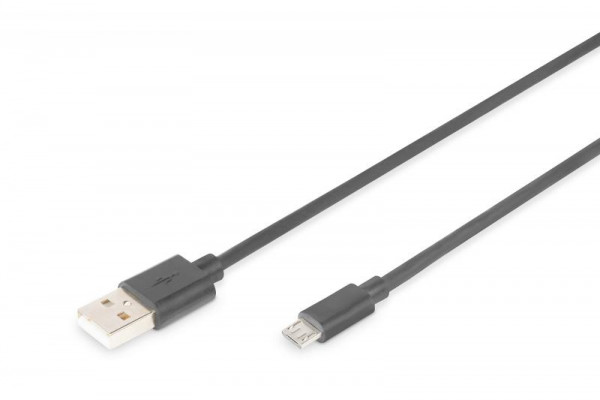 DIGITUS USB 2.0 Anschlusskabel, 1m, schwarz