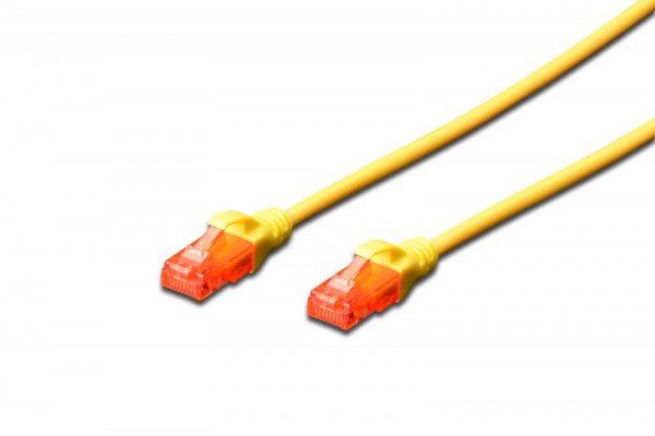 DIGITUS Patchkabel Cat6 U/UTP 2xRJ45 1.0m gelb