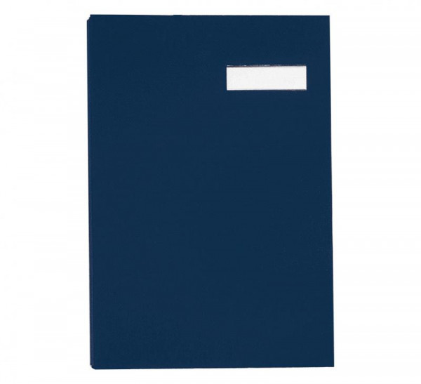 PAGNA Unterschriftsmappe Stoffeinband 20 Fächer blau