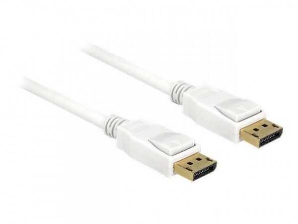 Displayport Kabel Delock DP -> DP St/St 2.00m weiß 4K