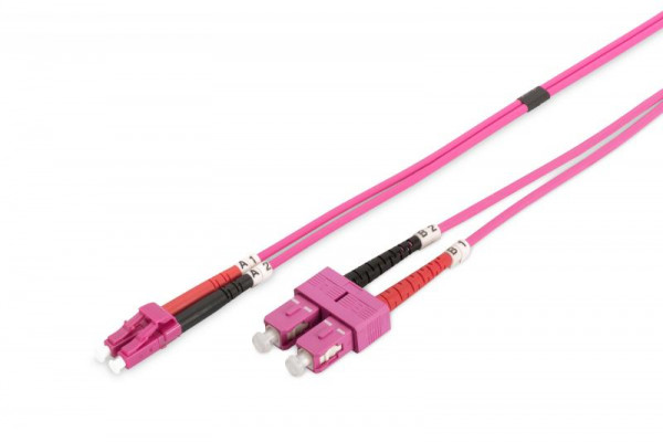 DIGITUS LWL Patchkabel LC -> SC 3.00m Multimode Duplex OM4