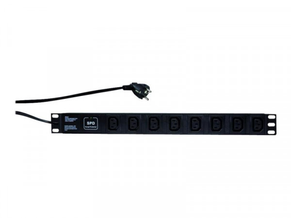 LogiLink Steckdosenleiste 19" 8fach IEC320, schwarz