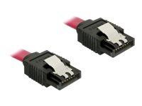 SATA-Kabel Delock SATA III -> SATA St/St 0.70m rot Clips
