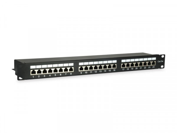 Equip Patchpanel 24x RJ45 Cat5e 19" 1HE schwarz 