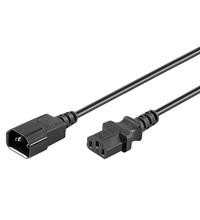 Goobay NK 100 S-100 1m schwarz Netzkabel AC Buchse> - Kabel - Strom/Netzteil