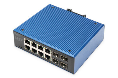 DIGITUS Switch 8+4 -Port Gigabit Ethernet PoE