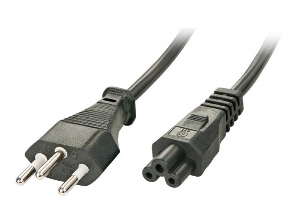 Lindy IEC-Netzkabel Schweiz 320-C5f 2m